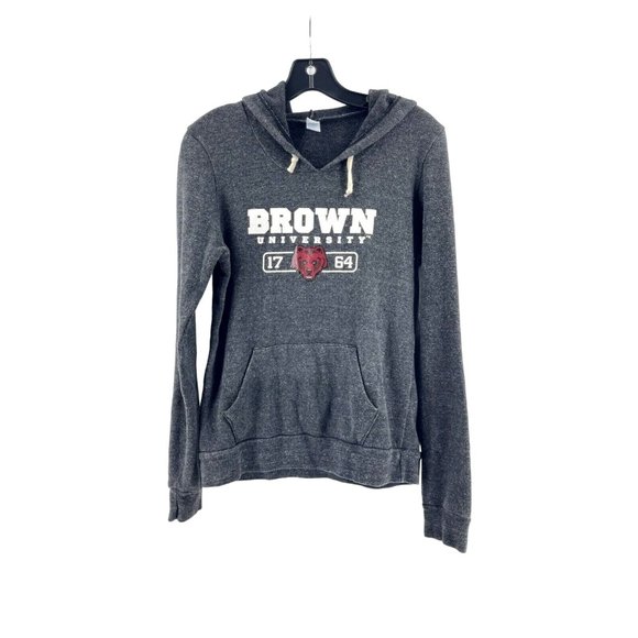 Women's Brown University Gray Hooded Sweatshirt Hoodie Gray Size Medium - Picture 1 of 11
